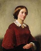 Theodor Leopold Weller Portrat einer Dame mit Brosche Spain oil painting artist